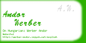 andor werber business card